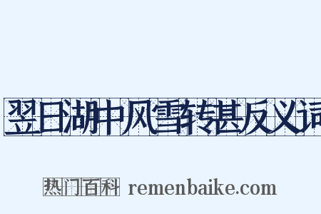 翌日湖中风雪转甚反义词是什么意思的图片